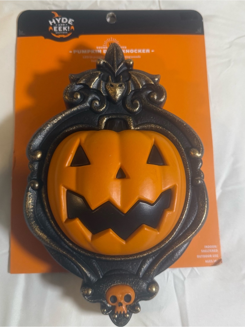 Hyde & EEK! Orange Pumpkin Door Knocker